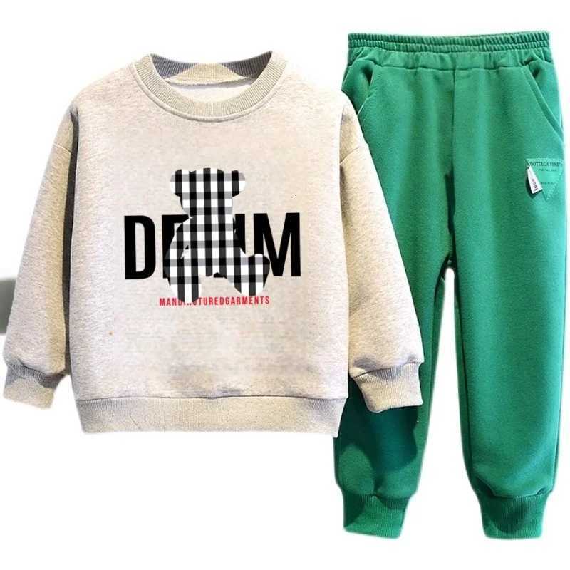 Autumn Children Boy Clothes Set Kid Girls Printed Sweatshirts Pullover Top And Pants Set Long Sleeve Tracksuits Z250811