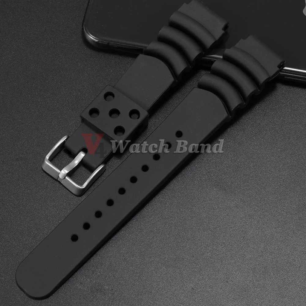 20mm 22mm Watchband Sport Bracelet for Seiko 5 skx007 skx013 Abalone Canned Prospex Resin Replacement Silicone Wristband W250811