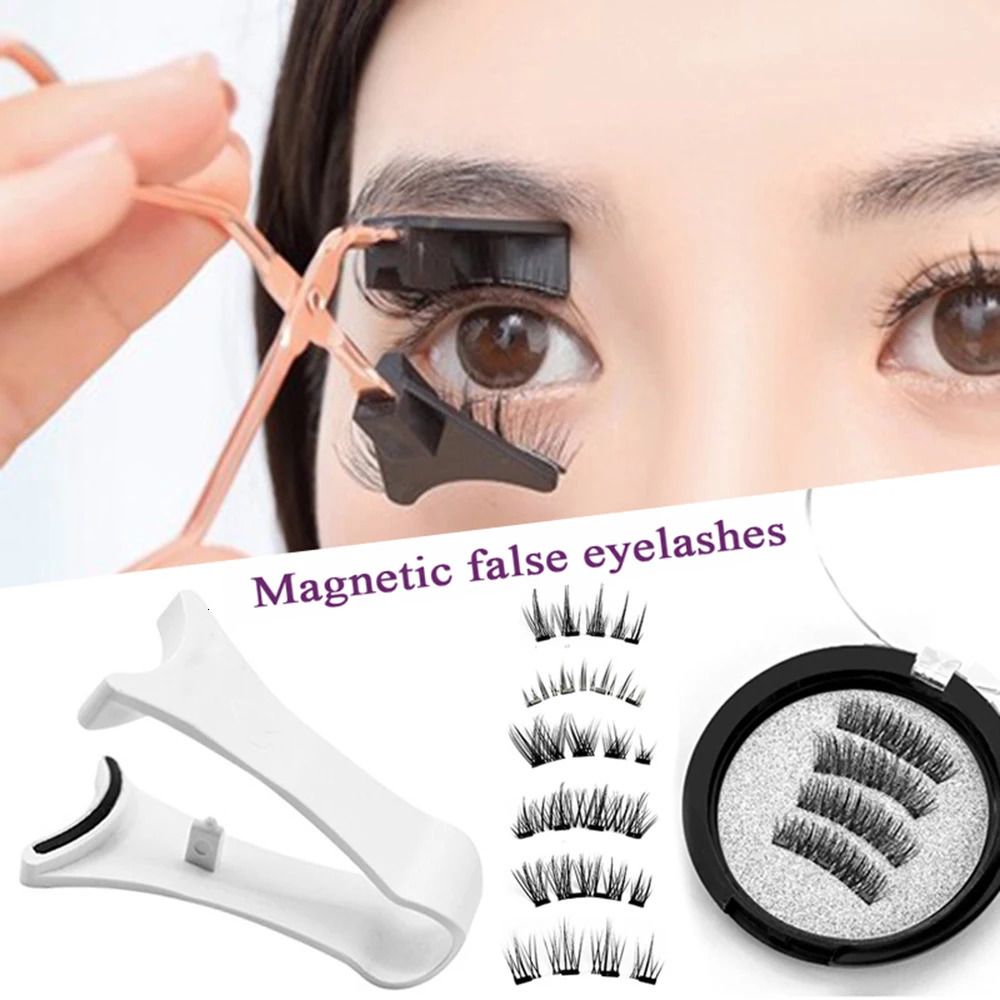 Glue-free Magnetic Eyelashes 3D Natural Effect Magnetic Eyelashes Reusable Eye Makeup False Lashes Beauty Eyelashes Supplies 250805