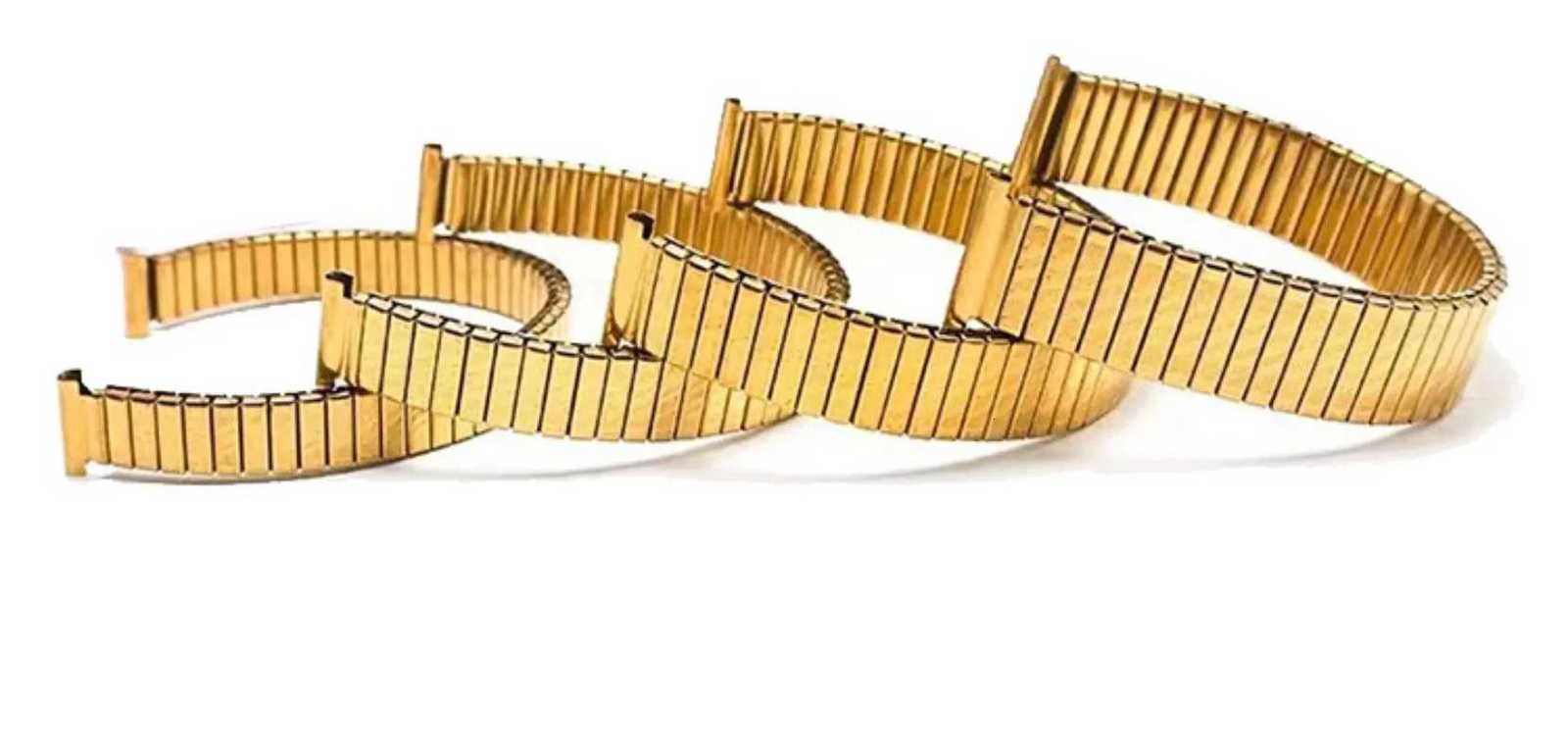 Stainless Steel Metal Elastic Watch Strap 12mm 14mm 16mm 18mm 20mm Adjustable Wristband for Men and Women Universal Replacement Bracelet W250811