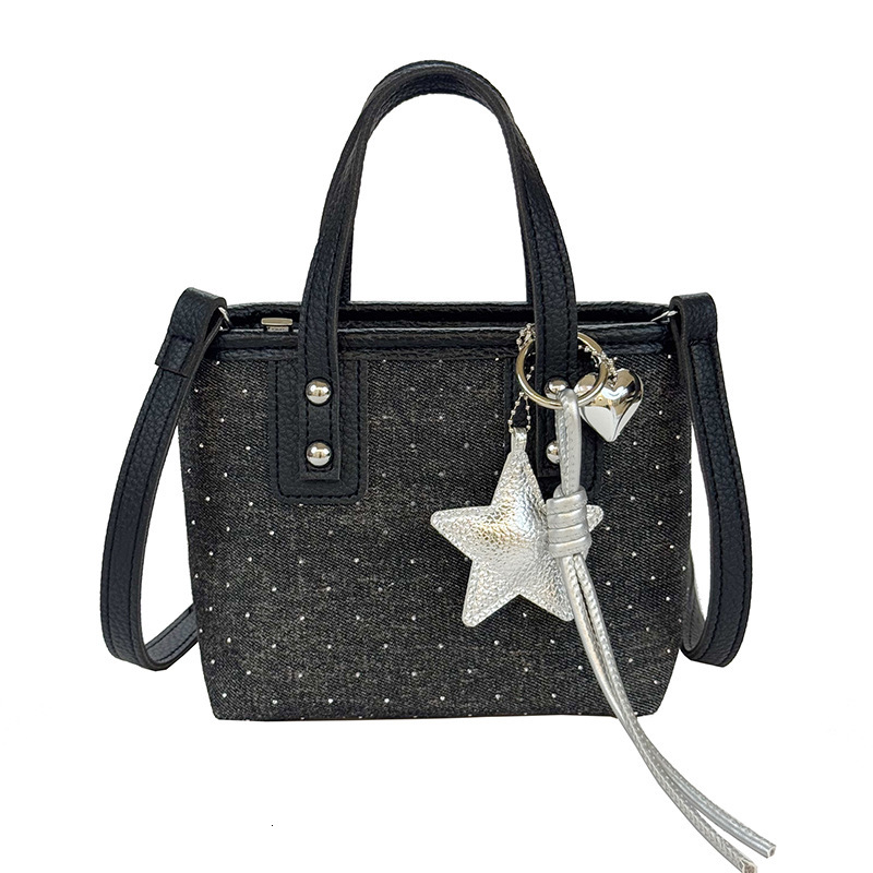 Korean Fashion Tote 2025 Summer New Handbag Starry Sky Single Shoulder Stylish Rhinestone Crossbody Bag for Women ddmymoon