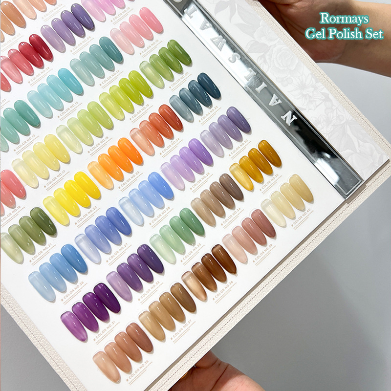 Rormays Ice Penetrating Popular Whitening Gel Polishing 40PCS Mixed Varnish Semi Permanent Skin Bare Color UV LED Whitening Nail Adhesive 15ML Wholesa