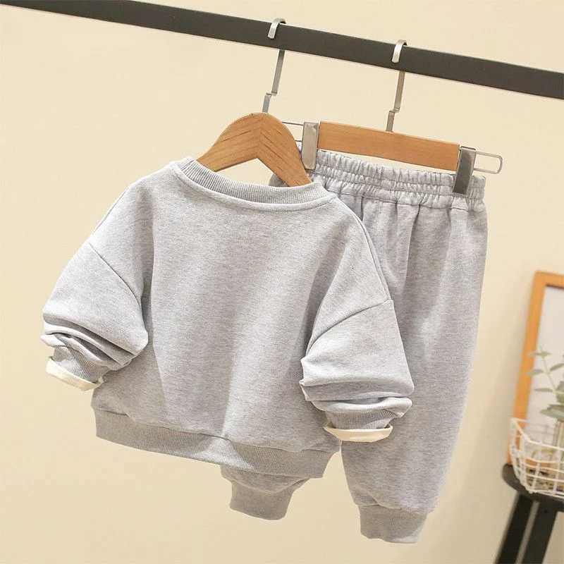 Autumn Kid Boy Clothes Set Printed Sweatshirts Pullover Top and Pants Bottom 2pcs Suit Children Girls Outfits Tracksuits Z250811