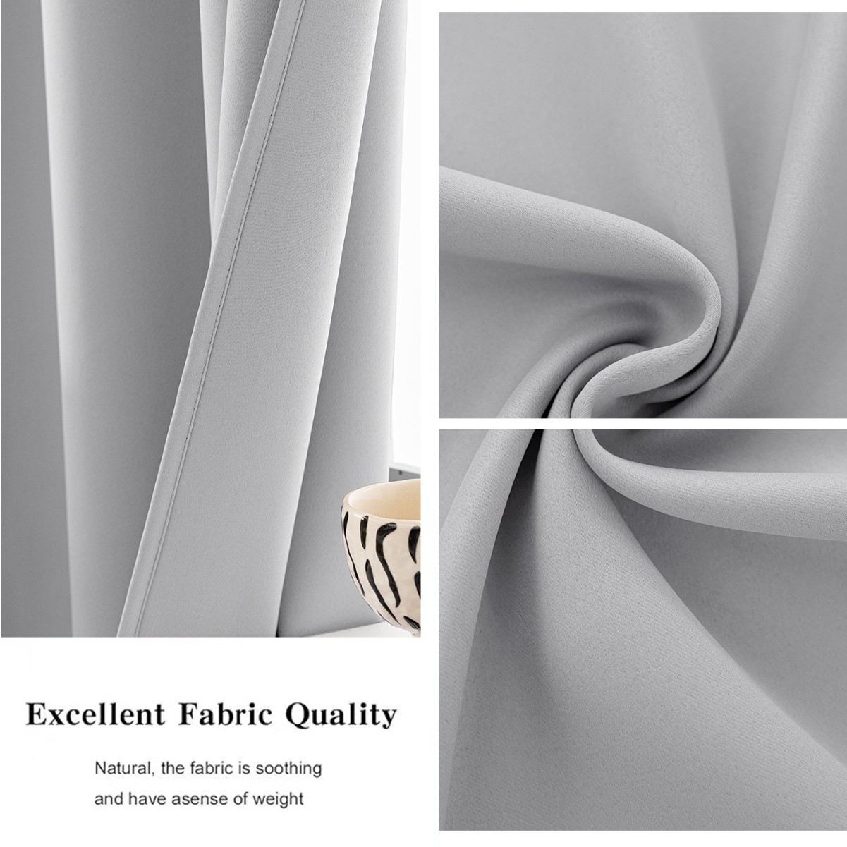 YL-36879 thick double-sided linen blackout curtain project hotel school sound insulation heat insulation blackout cotton linen curtain finished produc