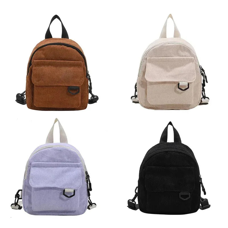 Fashion Solid Color Velvet Mini Backpack Simple Casual Travel Large Capacity Durable 250811