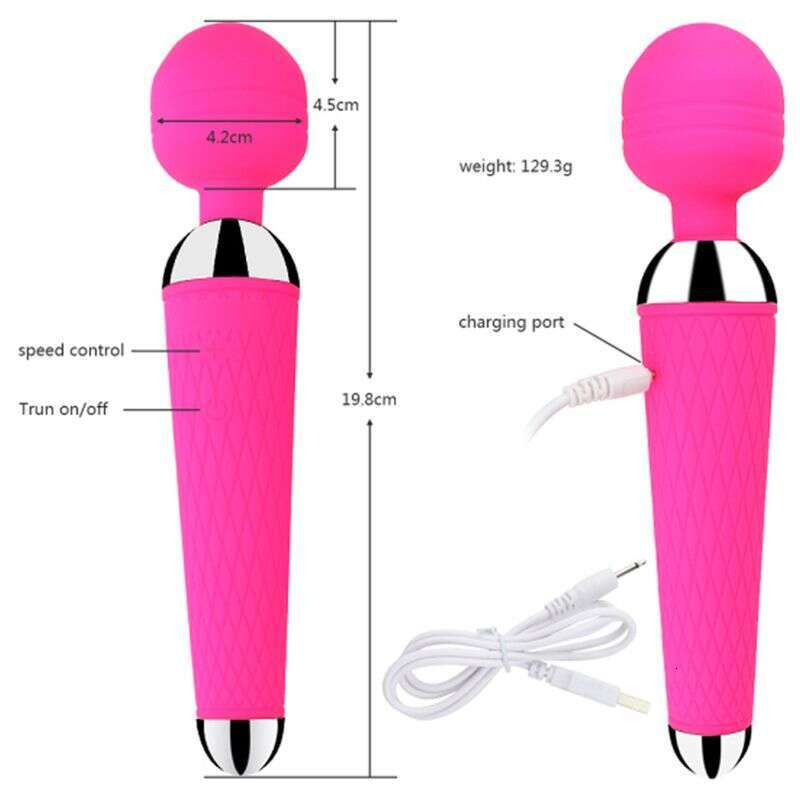 USB Muti-speed Magic Charging Wand AV Vibrator Sex Toys For Woman Clitoris Stimulator G Spot Vibrating Dil