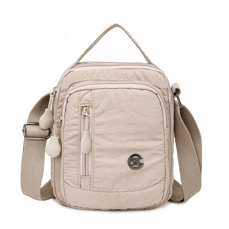 Lightweight waterproof nylon unisex outdoor casual multi-compartment large capacity shoulder crossbody bag ddmymoon