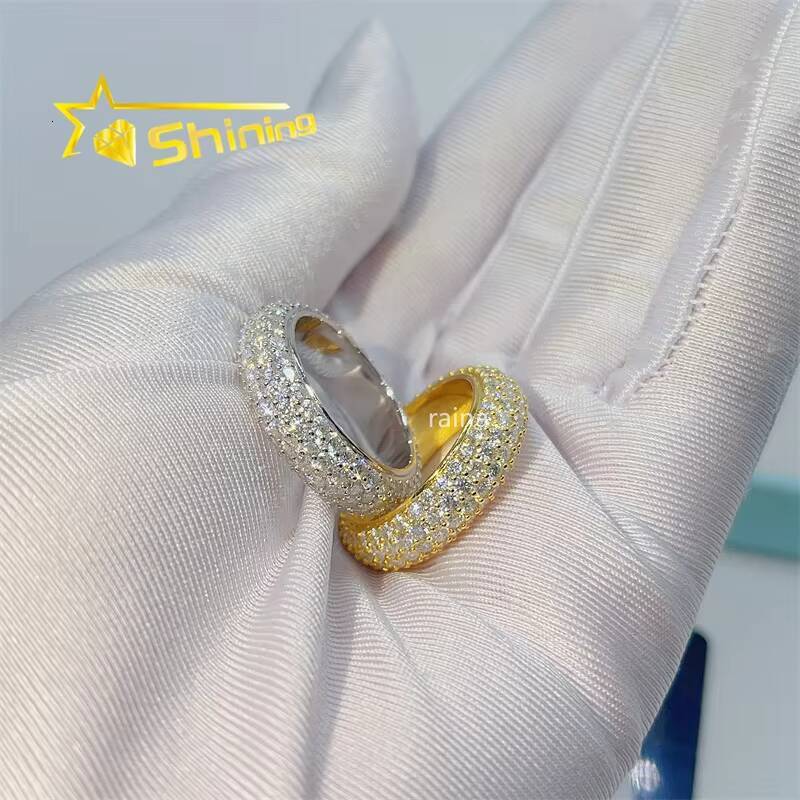 2025 new Pass Diamond Tester Rings Jewelry Women 925 Sterling Silver Custom Vvs Moissanite Ring