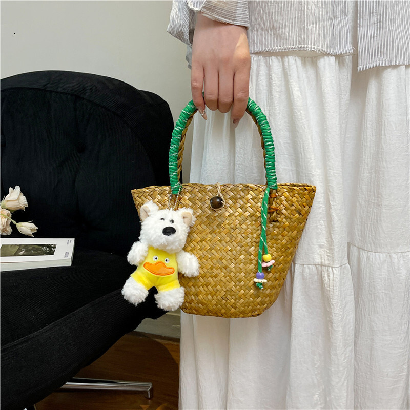 Western Style Simple Casual Trendy Straw Bag 2025 Summer New Niche Design Women's Unique Handbag ddmymoon