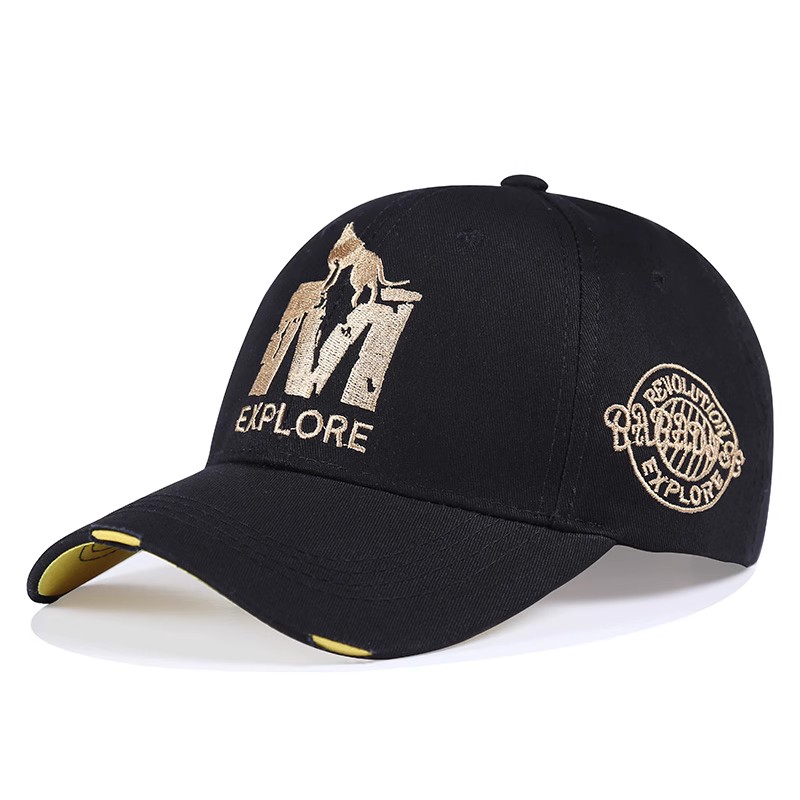 Streetwear Explore Baseball Cap Stylish Embroidered Animal Logo Adjustable Unisex Hat with 7 Colors for Hiking Street Style Daily Wear
