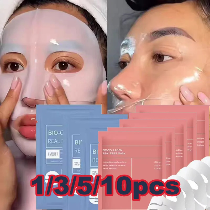 13510PCS Bio Collagen Face Mask Fade Face Fine Line Lift Firm Skin -Aging Brighten SkinCare Korean Cosmetics 250809