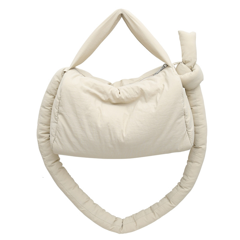 Autumn Winter New Cotton Jacket Water-Resistant Portable Versatile Commuter Crossbody Couple Style Handheld Pillow Bag