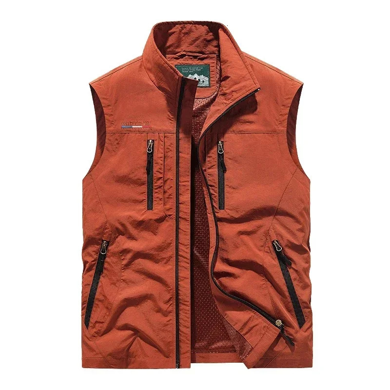 Fishing Waistcoats Outdoor Journalist Pography Camping Vest Multipocket Casual Man Breathable Sleeveless Jacket Outwear 250809