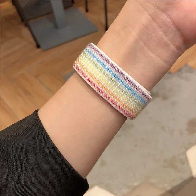 Nylon Loop Strap for Apple Watch Band 10 46mm 49mm 44mm 40mm 45mm 41mm Sport Pride Bracelet iWatch Bands Series 9 8 SE 7 6 5 4 3 W250811