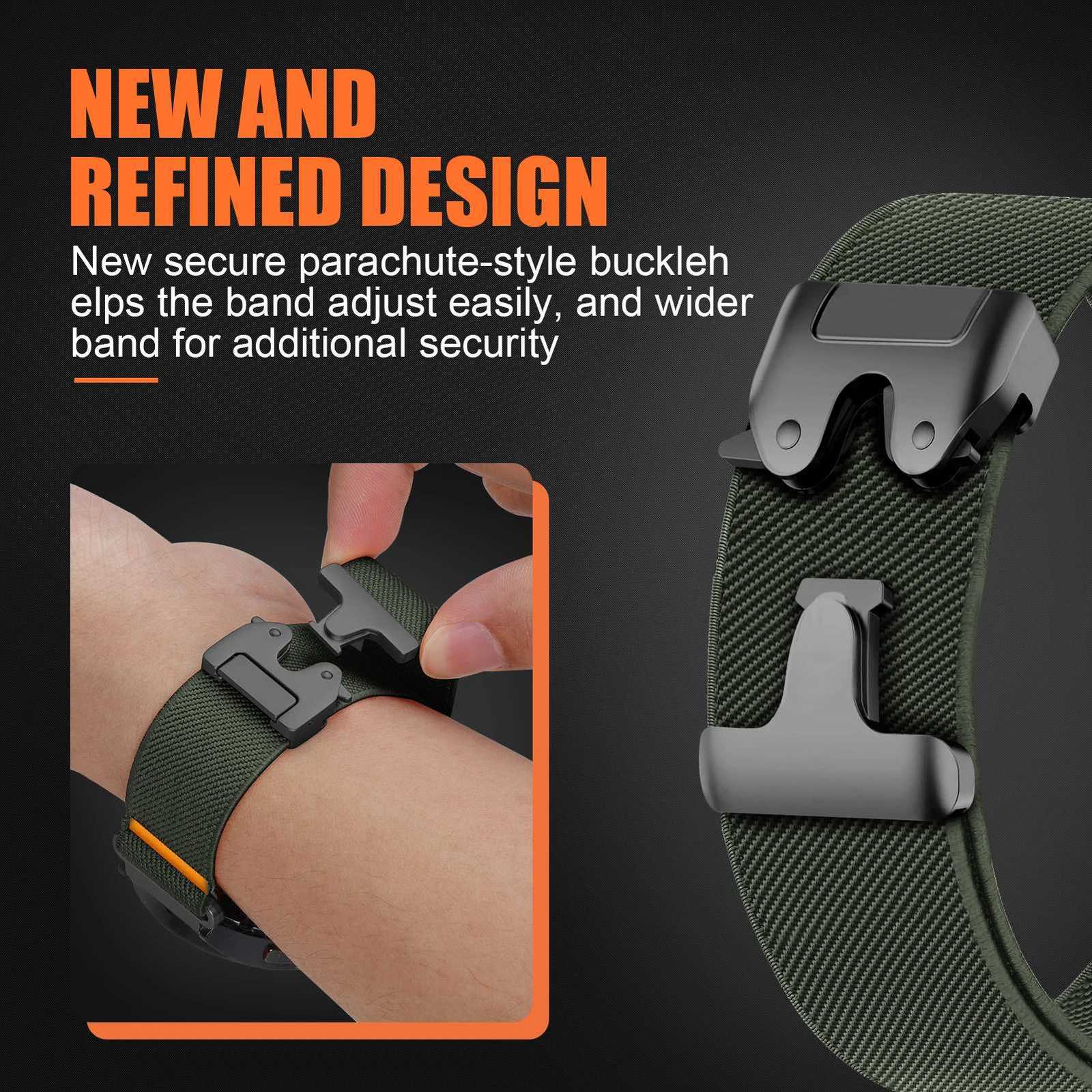 22mm Quick Fit Strap for Garmin Fenix 8 7 Pro 7S 6X 6 5X 5Plus Venu 3 Tactix 7 Parachute Nylon Bracelet Correa Fenix 8 Band 47mm W250811
