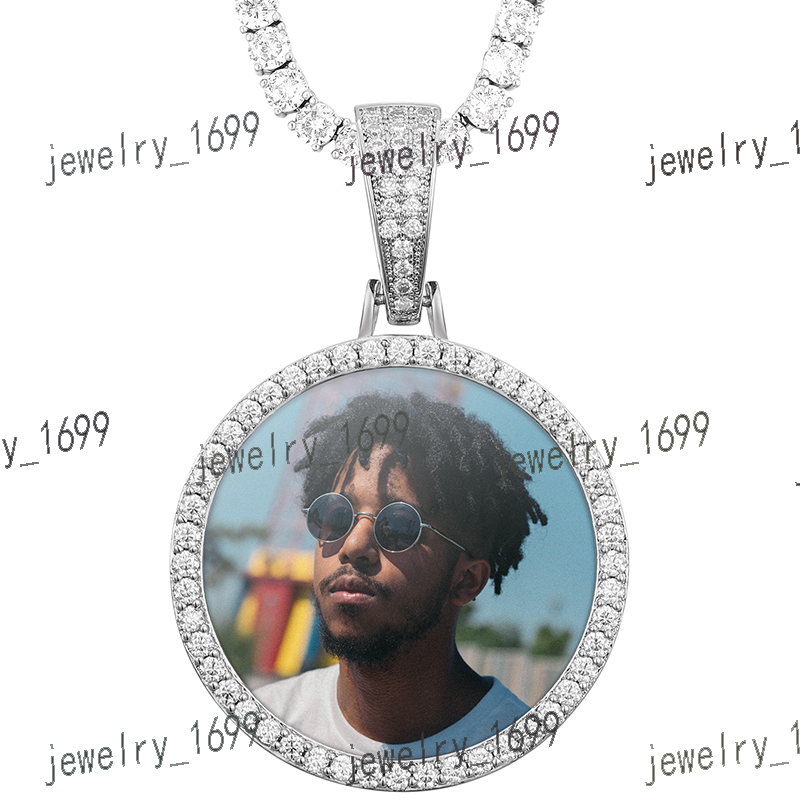 Moissanite Memory Pendant 925 Silver Custom Hip Photo Pendant Iced Memory Moissanite Pass Diamond Test