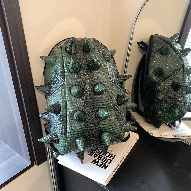 Fashion Hedgehog Shape PU Backpacks Large Capacity Backpacks 2025 High Quality New Style Unique Design Personality School Bags S2508011
