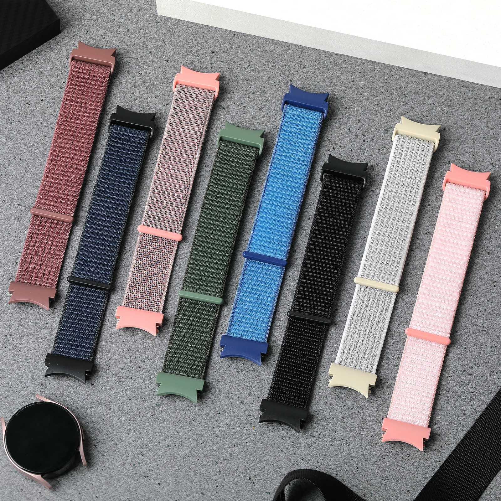 Nylon Loop Band For Samsung Galaxy Watch 7 6 5 4 44mm 40mm 5 Pro 45mm Sport 20mm Bracelet Galaxy Watch6 Classic 47mm 43mm Strap W250811