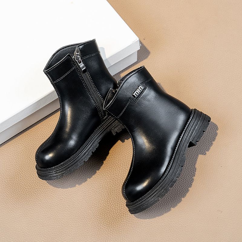 Girls Winter Boots New Toddler Youth Ankle Boots Warm Plush Fur Thick Kids Snow Boots Cutefeet Zipper Fashion Princess Leather Boots Sizes 26 - 36