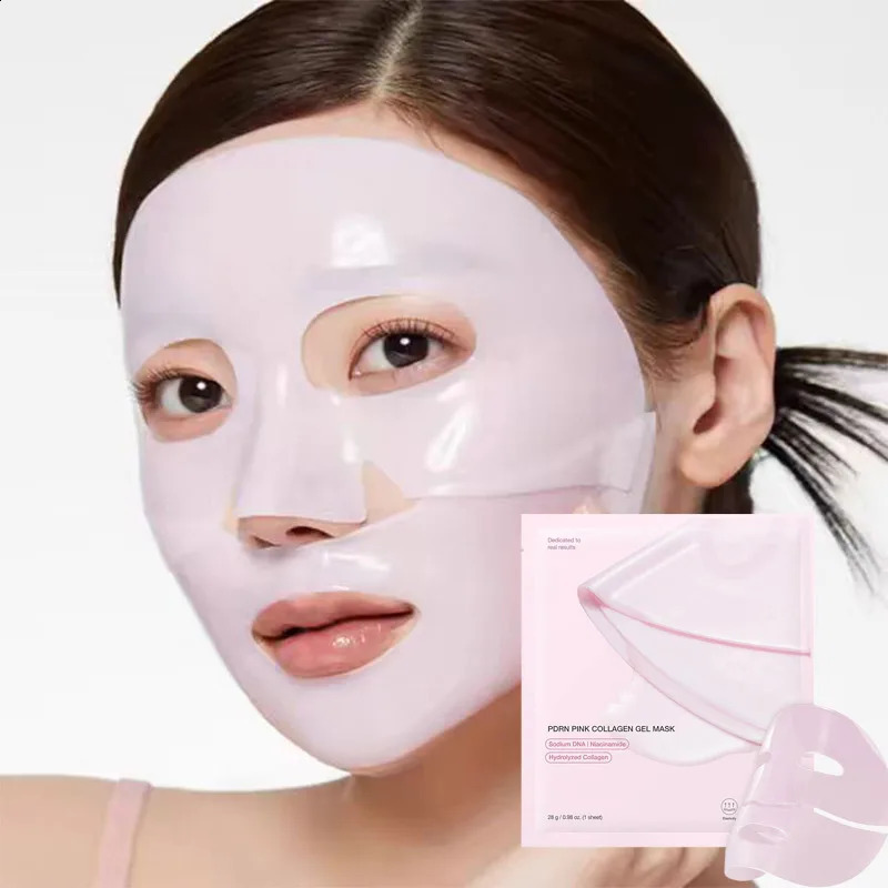 Pink Collagen Gel Salmon Pdrn Facial MaskDeep Hydrating And Hydrogel Jelly Face SheeetsBalance Skin Tone 250809