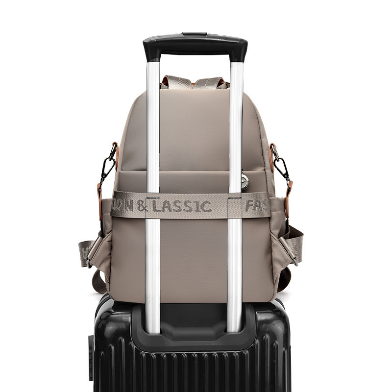Lightweight Water-Resistant Nylon Fabric Women's New Casual Travel Large Capacity Backpack Student School Bag ddmymoon