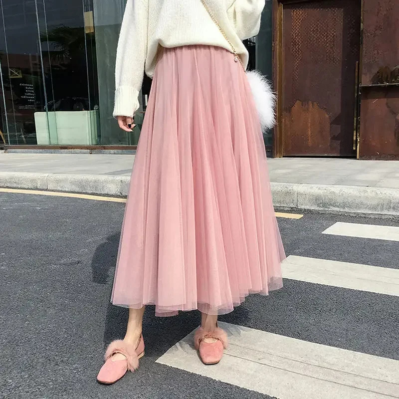 Woman Skirts Spring Summer Skirt Womens Tulle Skirt Pettiskirt Skirt Mujer Faldas Saias Mulher 250811