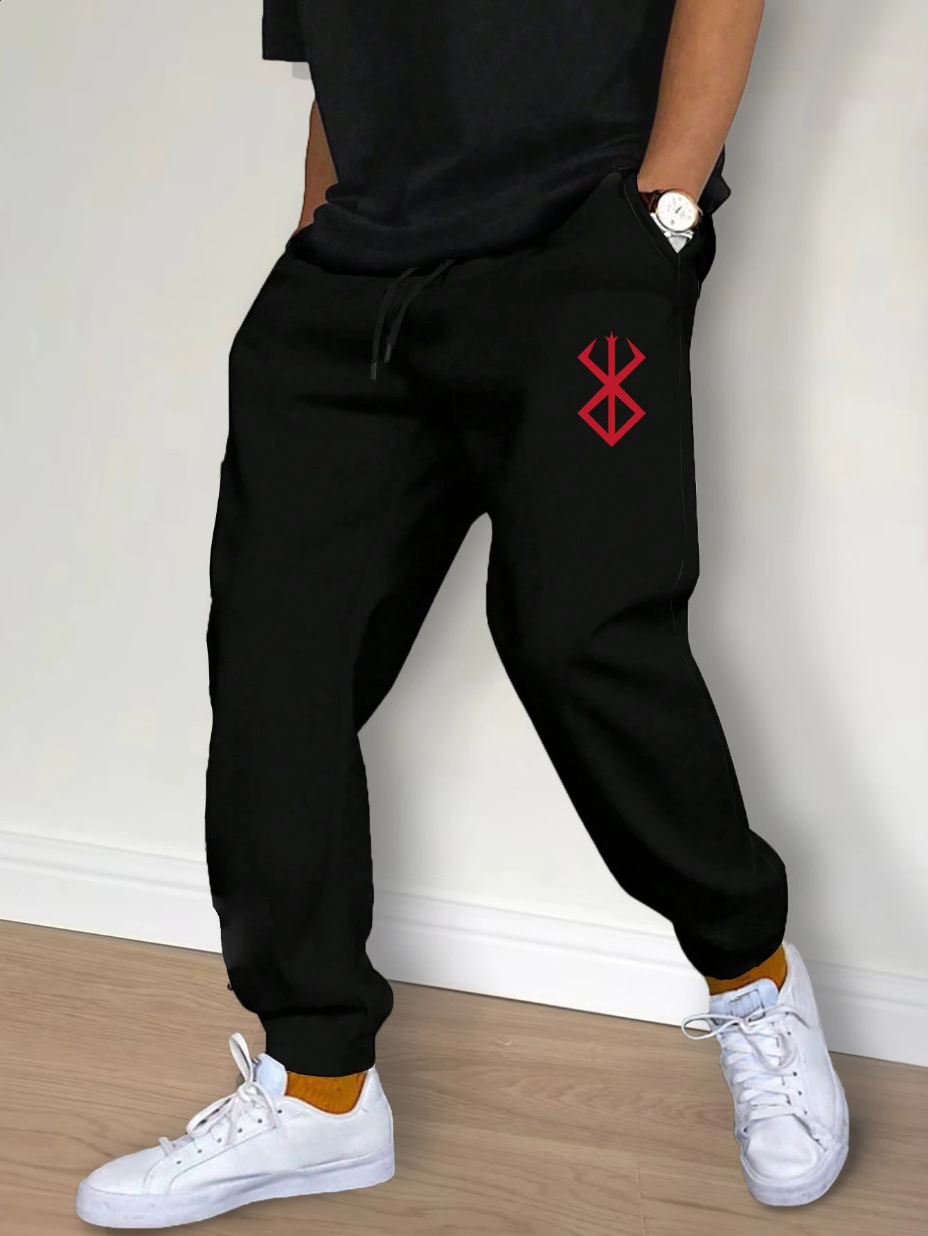 Mens Casual Pants Fashion Drawstring Joggers Workout Running Gym Fitness Sports Trousers Streetwear 250729