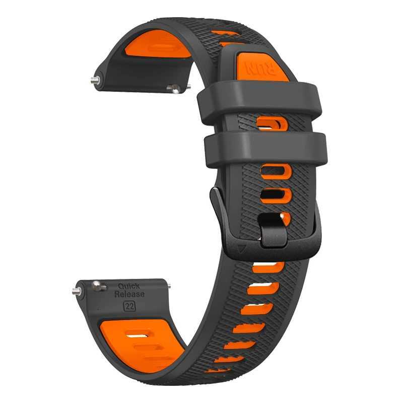 22mm Official Strap For Garmin Forerunner 265 745 255 Music Watchband Bracelet Vivoactive 4 Venu 2 3 Silicone Bands Replacement W250811