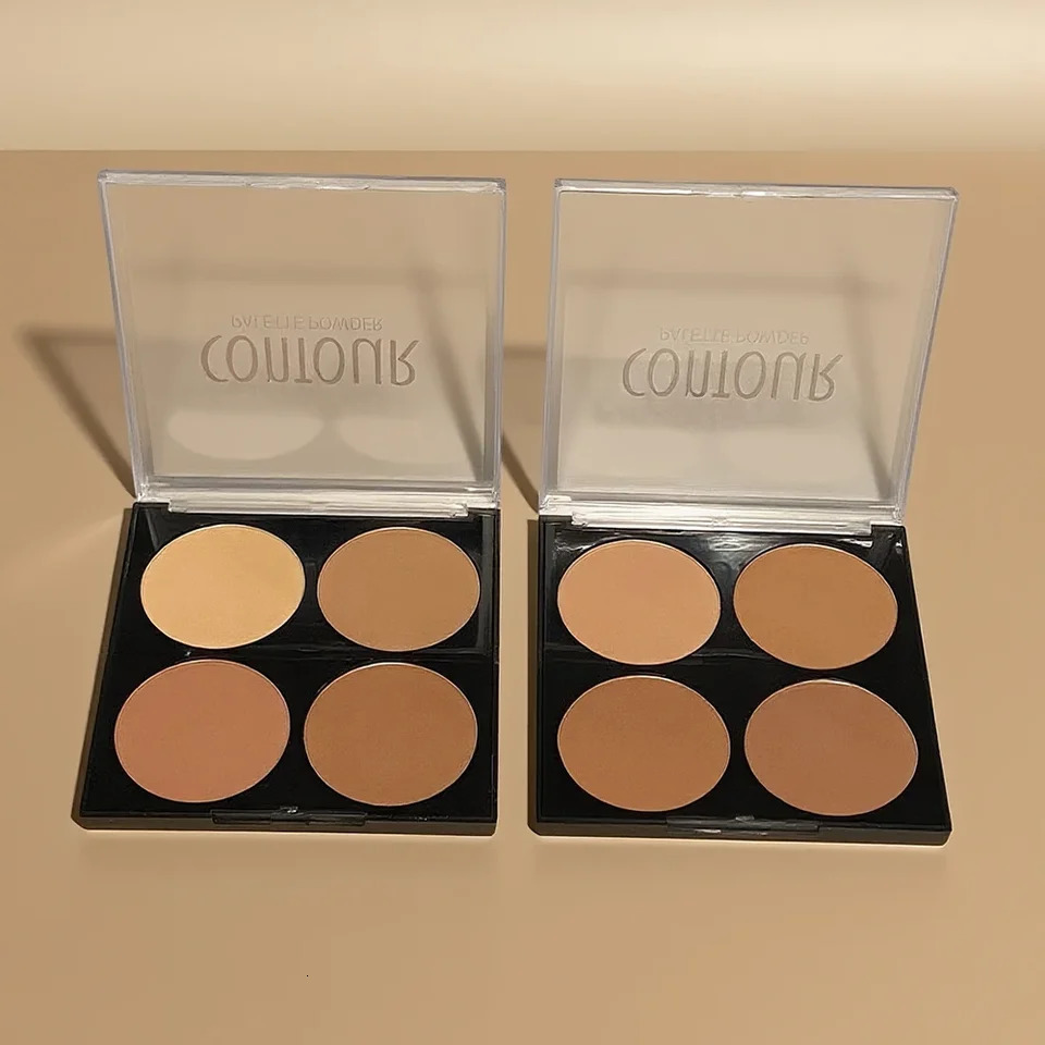 4 Colors Professional Highlighter Contour Palette 3D Matte Face Bronzer Makeup Set for Enhanced Facial Features 250811