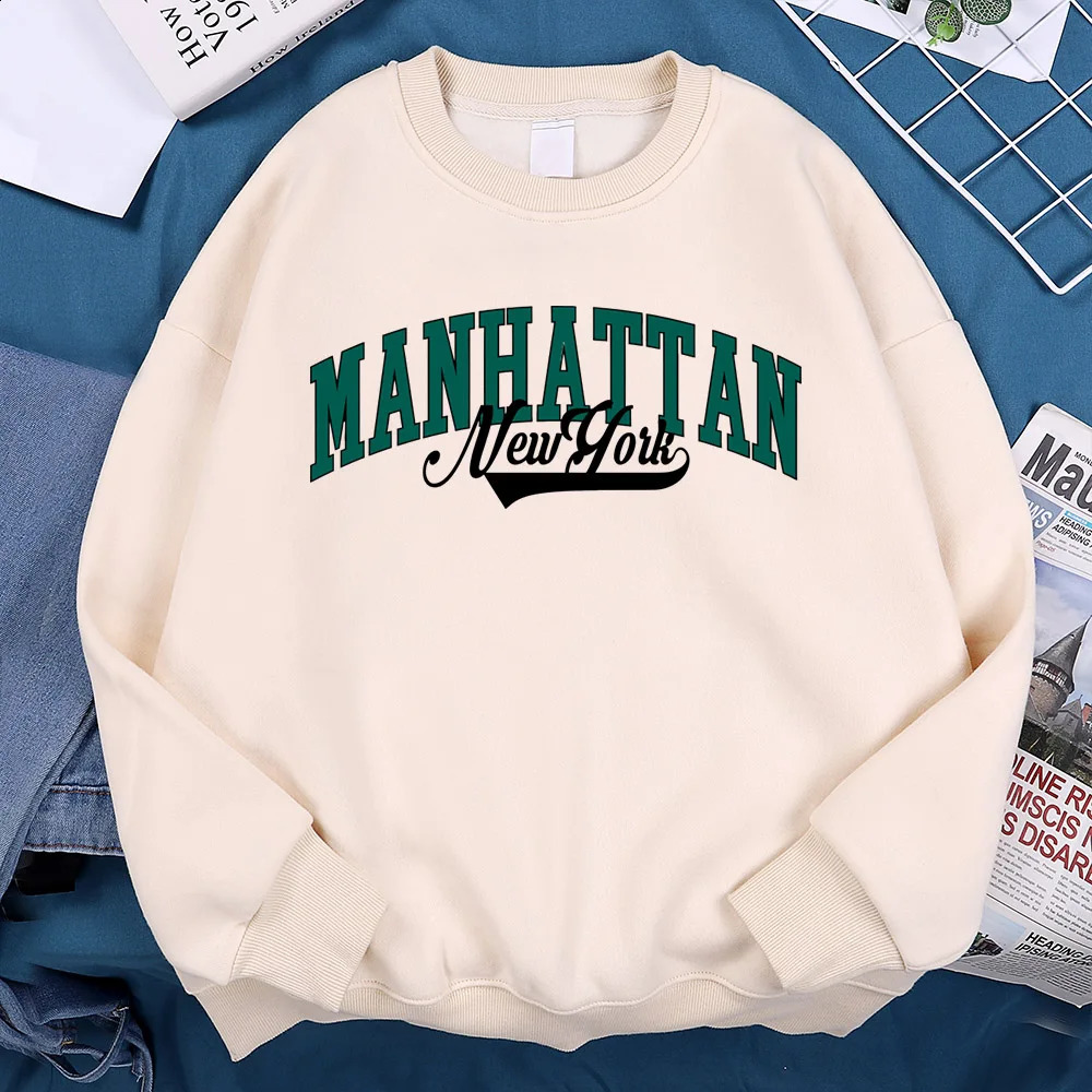 York Manhattan Letter Sweatshirts Men Furliner Fleece Sweatshirt Minimalism Style Hoodie Flexible Comfort Hoodies Clothing 250729