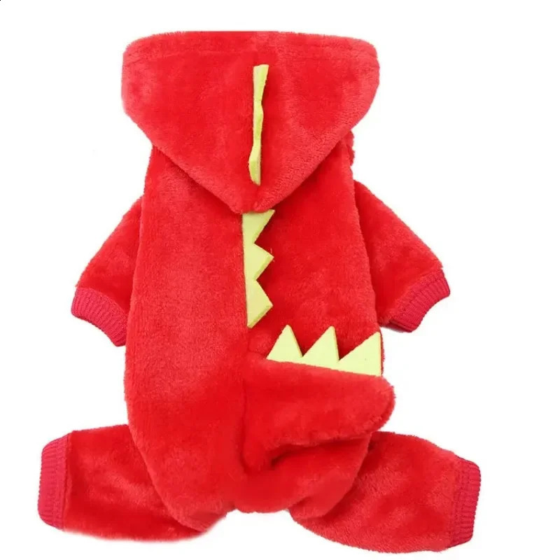 Dinosaur Dog Clothes Fleece Pet Jumpsuits Winter Warm Dog Coat Jacket for Dogs Hoodies Chihuahua French Bulldog Clothing 250806