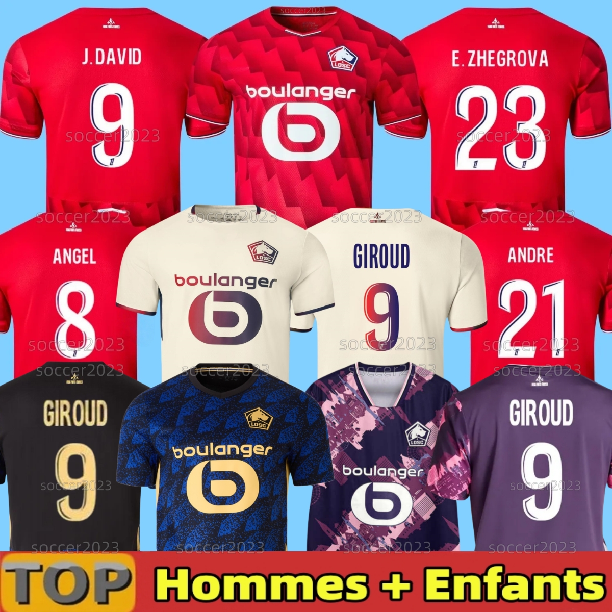 2025 2026 Maillot Lille Soccer Jerseys 25 26 LOSC Fourth J. DAVID E.ZHEGROVA Football Shirt Home Away Third HARALDSSON Men Kids Kit GIROUD J DAVID ZHEGROVA ANGEL YAZICI