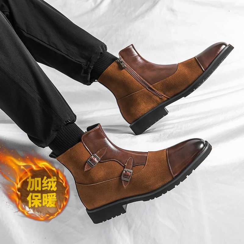 High Quality Men Perform Show Leather Boots Men Basic Locomotive Boots Black Punk Rock Shoes Mens Tall Boots Size 38-46 New2023 W250811