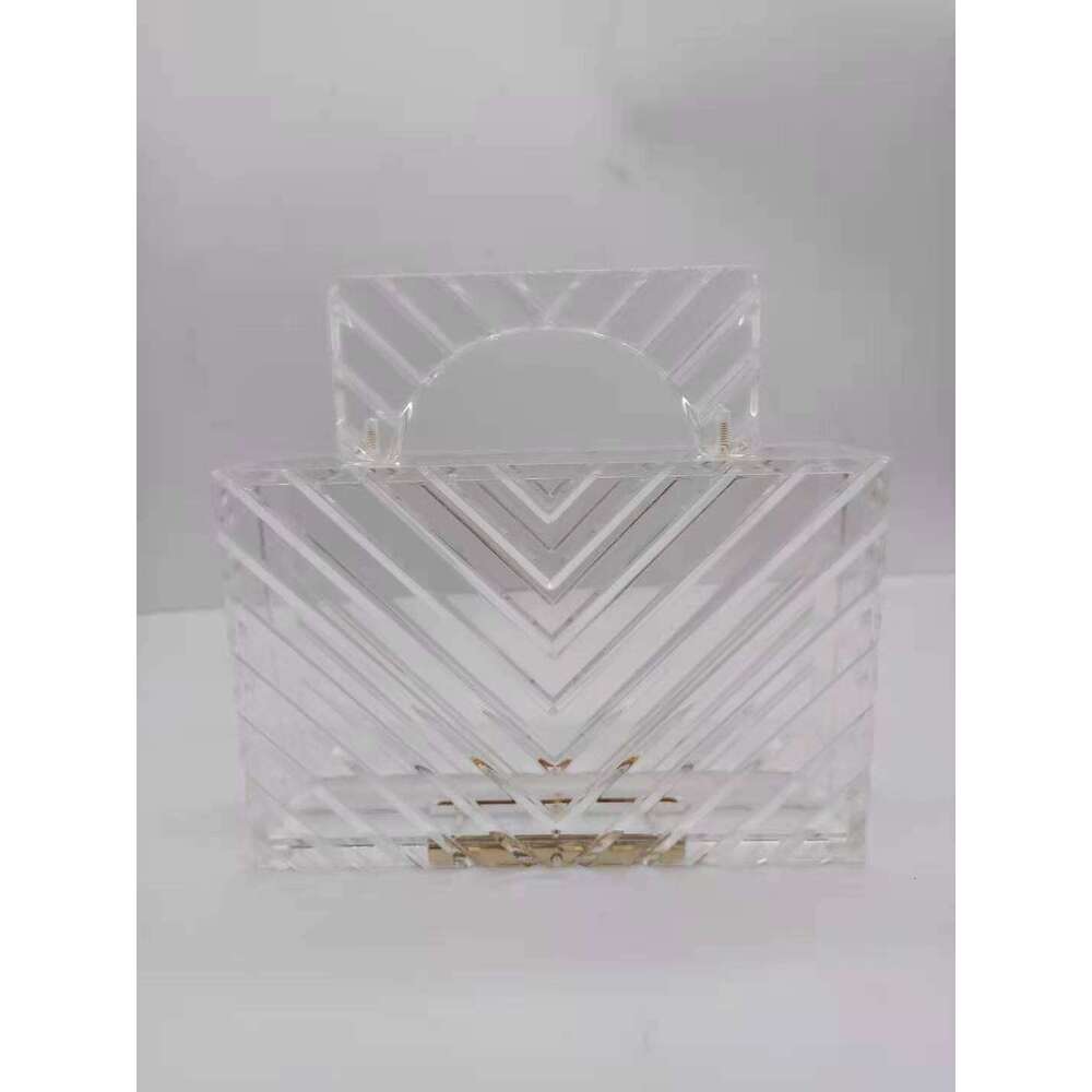 New Transparent Fashion Trend Handheld Acrylic Simple Evening Bag Clutch for Women