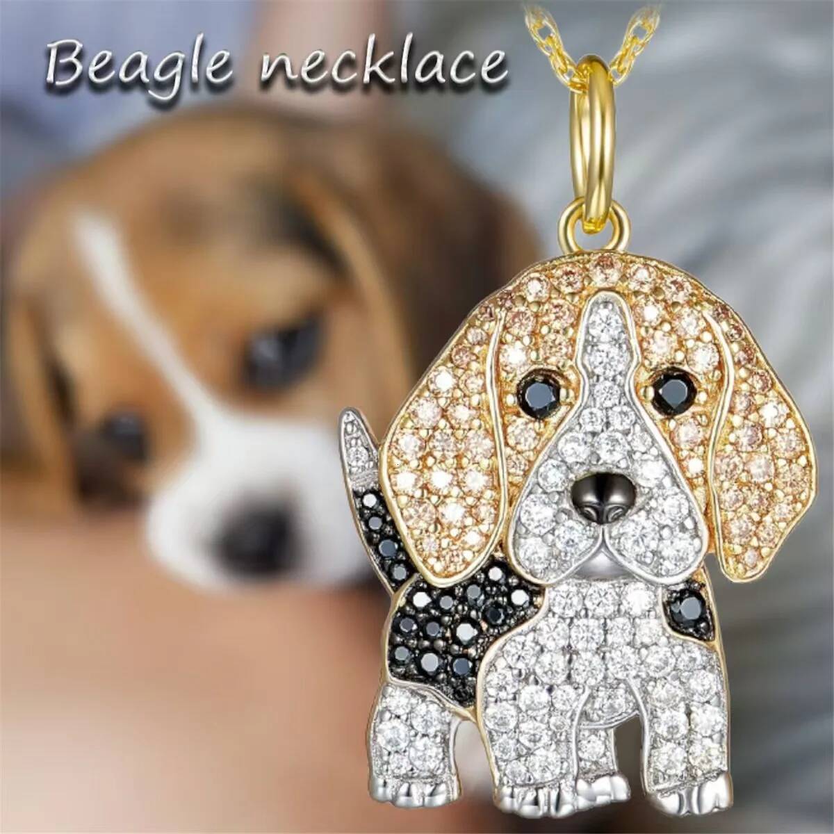 Exquisite Cute Beagle Pendant Necklace Women Elegant Pet Puppy Jewelry Animal Accessories Memorial Gift for Dog Lovers