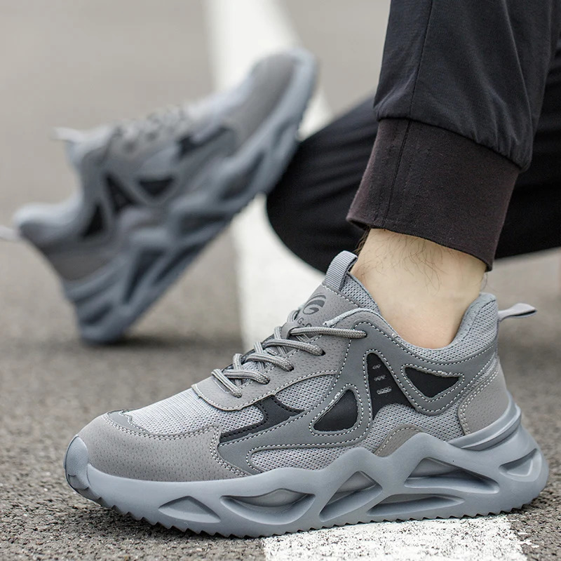 Lightweight Safety Shoes Men Work Shoes Steel Toe Cap Working Boots Sneakers Man Anti Puncture Breathable Sport Work Shoes 250805