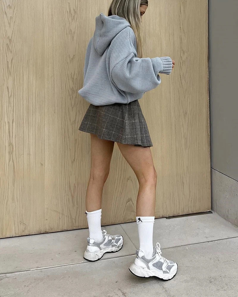 Solid Sweater Letter Graphic Sweaters Y2K Streetwear Knit Pullover Long Sleeves Fall Winter Warm Womens Knitted Streetwear 250811
