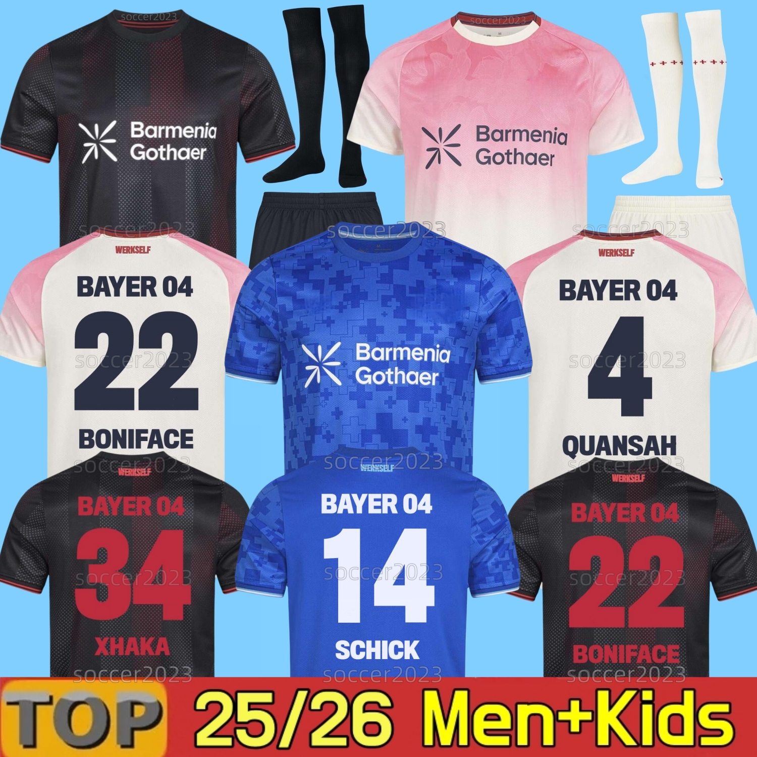 2025 2026 Bayer LeverkusenS Soccer Jerseys 25 26 TILLMAN XHAK A SCHICK Home Away third DEMIRBAY Wirtz BAKKER BAILEY HOME CH Aranguiz Paulo Football Shirt men kids Kits