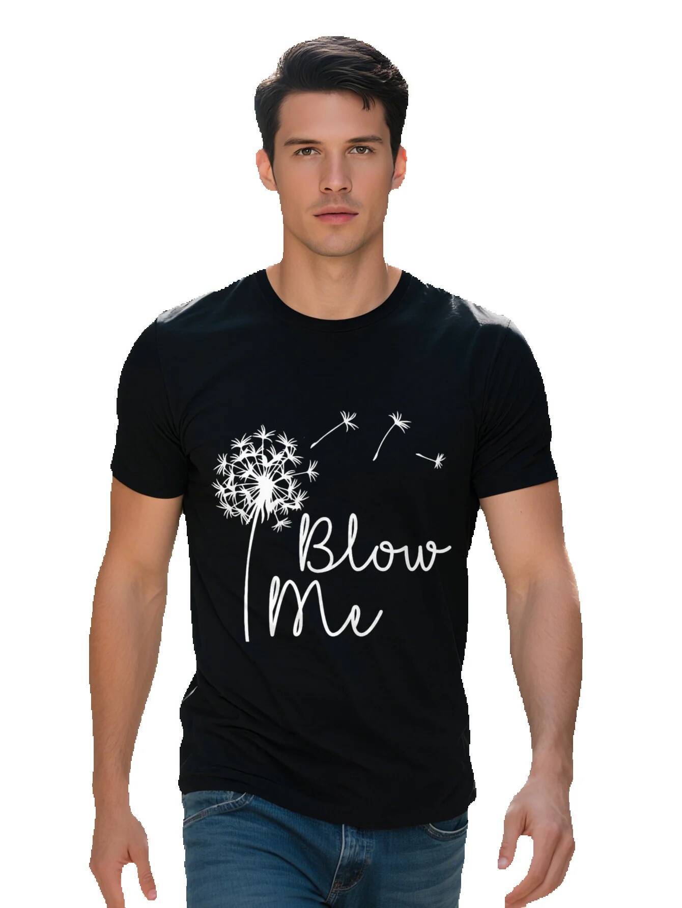 Blow Me A Dandelion Plant White Design T Shirt G c59b4