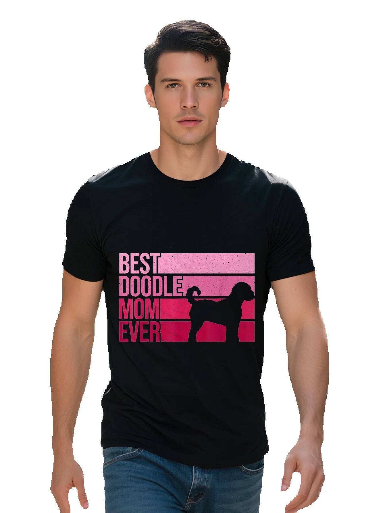 Cool Doodle Mom Art Women Girl Aussiedoodle Goldendoodle Dog T Shirt Cotton 25896 4f372