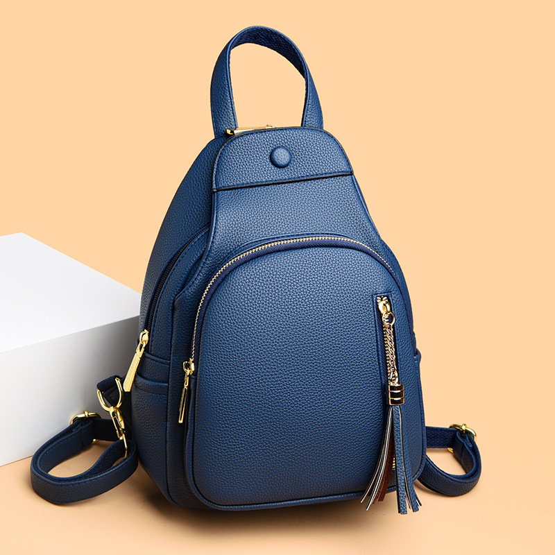 Women Chest Bag New Fashion Soft Leather Casual Ladies College Style Small Backpack ddmymoon