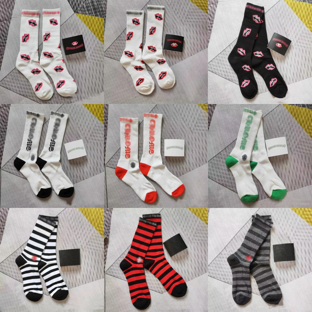 Chrome Socks Men Women Socks Designer Stocking Classic Letter Comfortable Breathable Cotton High Quality Fashion 15 Kinds Of Color Freedom To Choose Chrome Matty