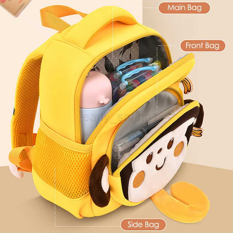 New Monkey School Backpacks for Boys Toddler Kids School Bags Elementary School Students Book Bag Girl Bag Childrens Backpack T250811