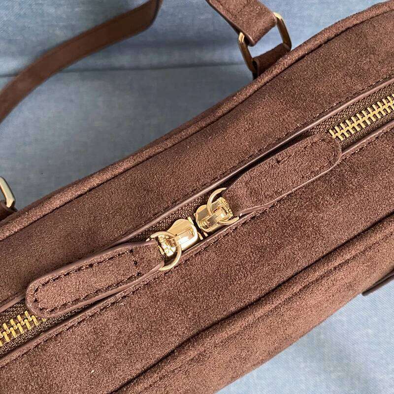 Vintage Handbag For Women Designer Shoulder Bags And Purse 2023 New In PU Faux Suede Frosted Boston Style Bag Small