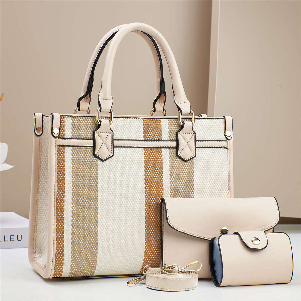 dhessentials 2024 Versatile Spring Large New Single Shoulder Crossbody Bag Handheld Women's Three-Piece Set