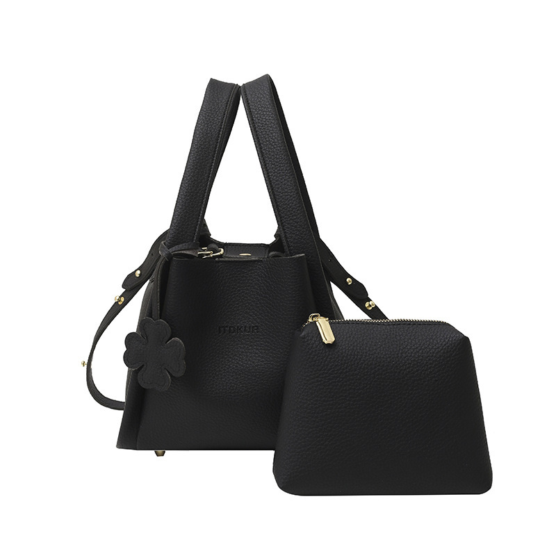 Lychee Pattern Bucket Niche Basket Handheld Women's New Simple Single Shoulder Crossbody Mother Bag ddmymoon