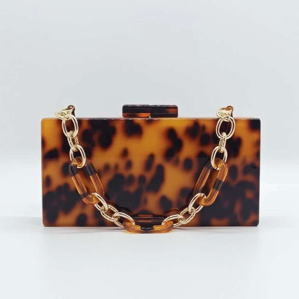 2022 Summer Evening Amber Color Trendy Acrylic Shoulder Chain Bag for Women