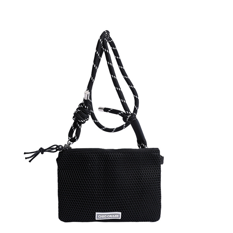 2025 New Simple Mesh Lightweight Women's Crossbody Korean and Japanese Style Casual Commuter Shoulder Bag ddmymoon