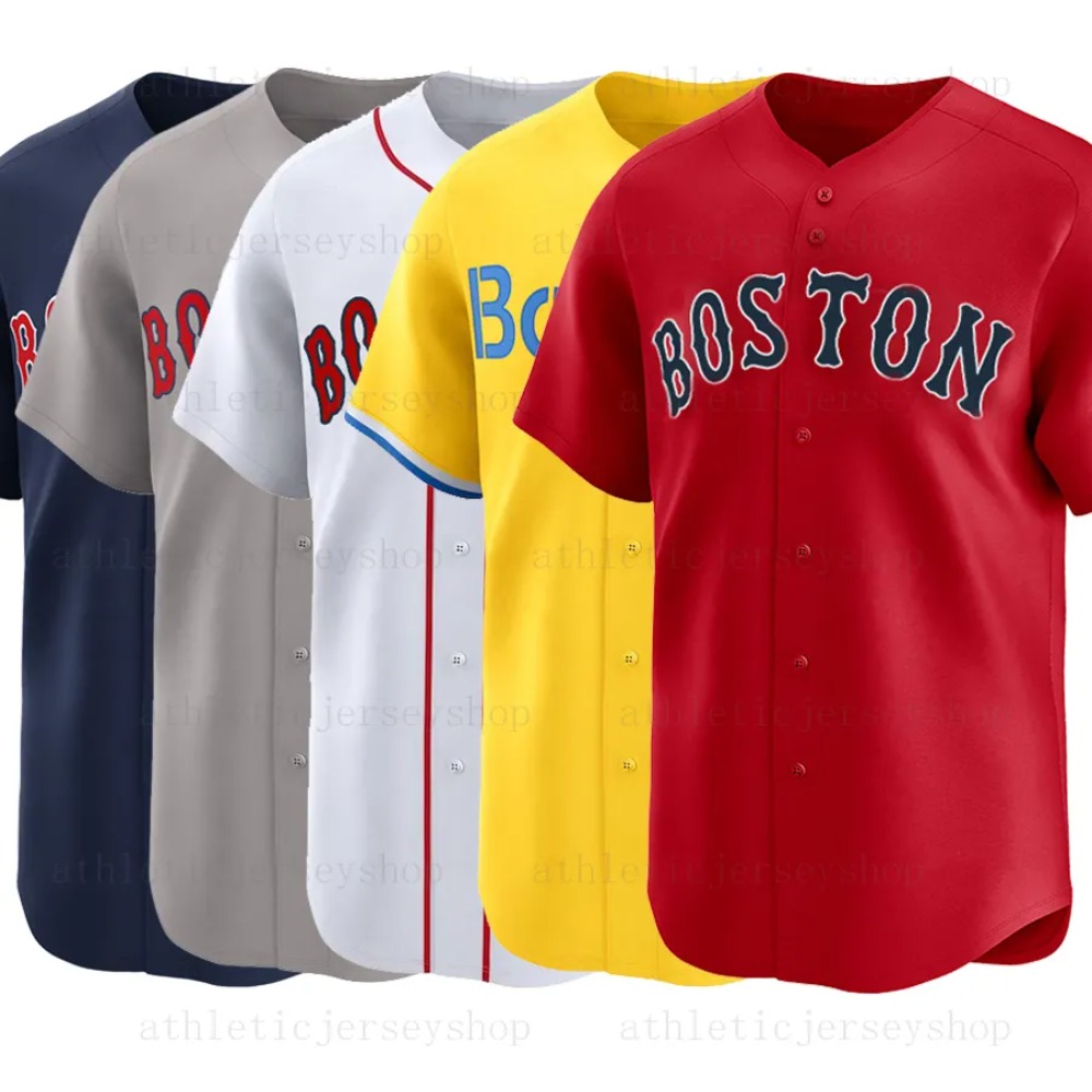 16 Jarren Duran Baseball Jerseys Rafael Devers Jarren Duran David Ortiz Garrett Crochet Alex Bregman Triston Casas Brayan Bello Trevor Story Embroidery Custom3