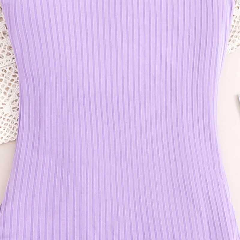 2024 Summer Girls Purple Sleeveless Vest Dress Preppy Style Outfits Holiday Vacation Party Daily Casual Cute Sporty Style W250811